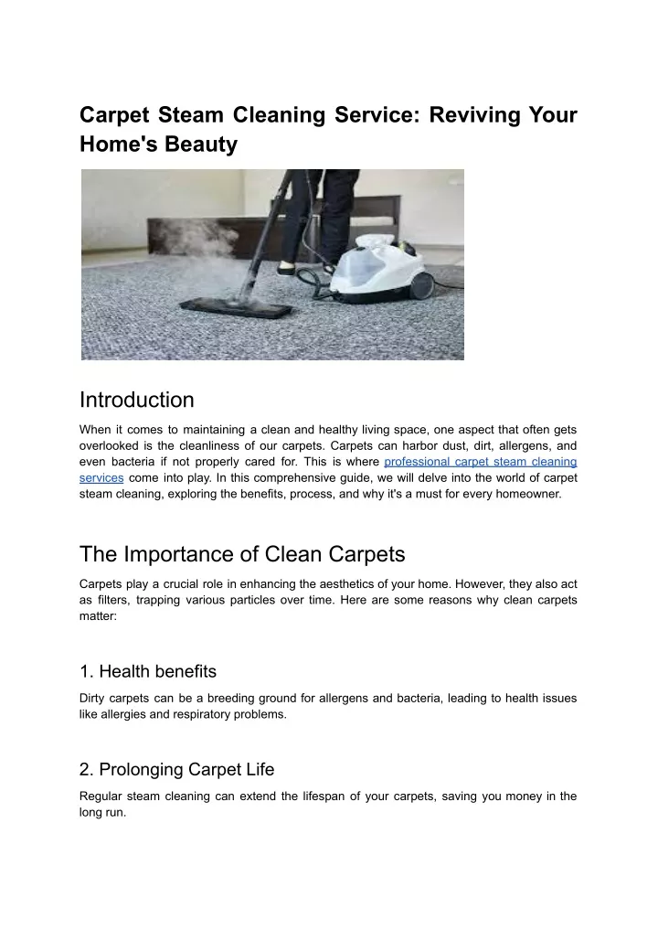 carpet steam cleaning service reviving your home