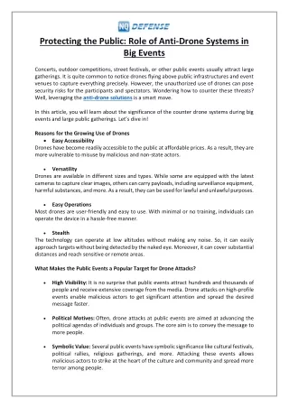 protecting the public role of anti drone systems