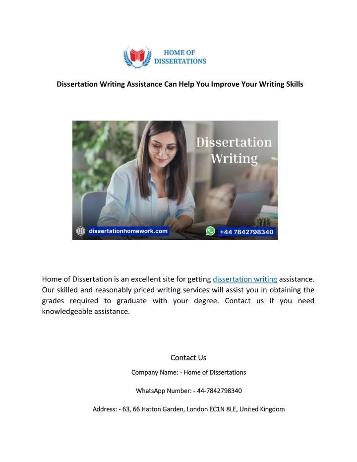 assistance with dissertation writing