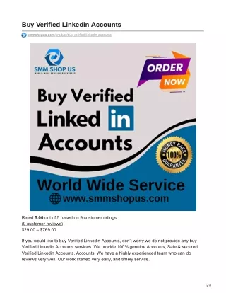 Buy Verified Linkedin Accounts