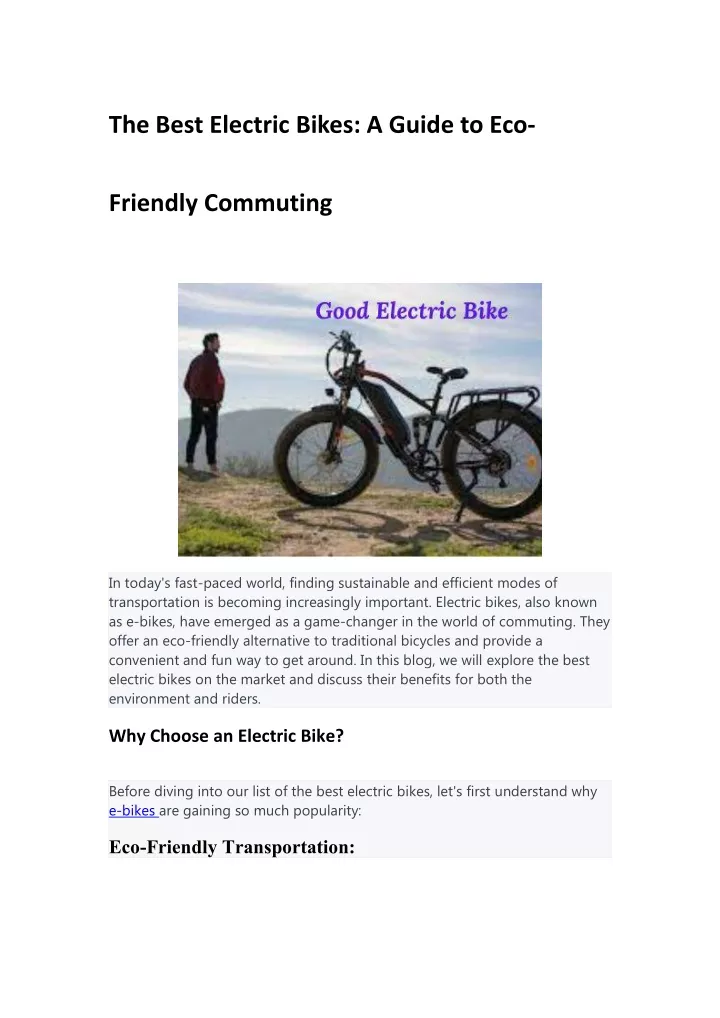 the best electric bikes a guide to eco