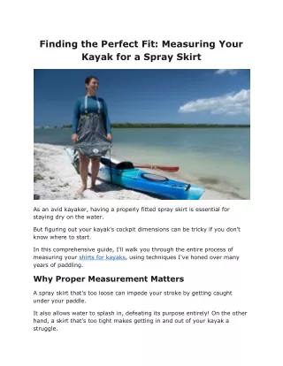 finding the perfect fit measuring your kayak