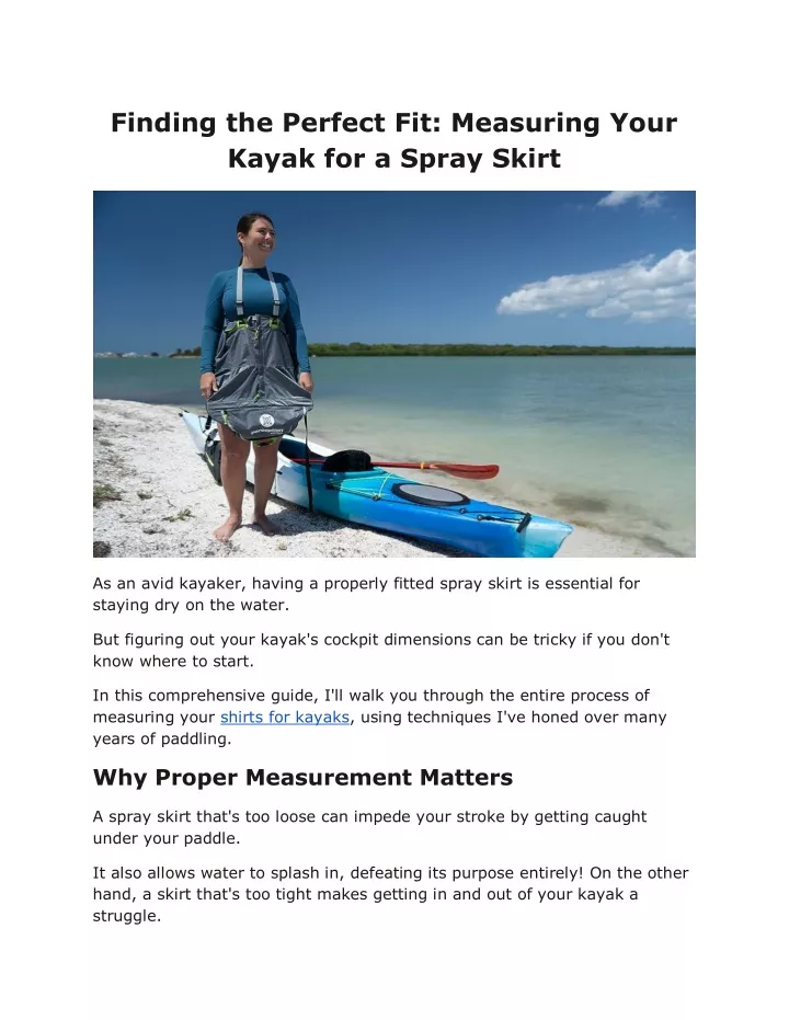 finding the perfect fit measuring your kayak