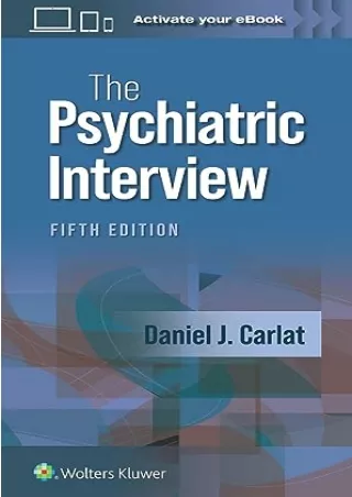 PDF/READ The Psychiatric Interview