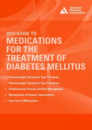 READ [PDF] 2019 Guide to Medications for the Treatment of Diabetes Mellitus