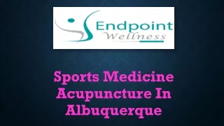 Sports Medicine Acupuncture In Albuquerque