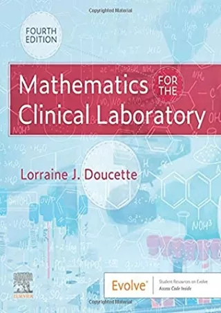 Download Book [PDF] Mathematics for the Clinical Laboratory