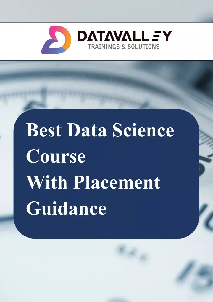 best data science course with placement guidance