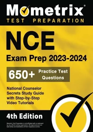 PDF_ NCE Exam Prep 2023-2024 - 650  Practice Test Questions, National Counselor