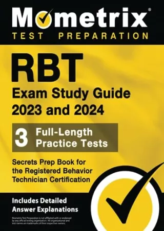 [PDF READ ONLINE] RBT Exam Study Guide 2023 and 2024 - 3 Full-Length Practice Tests, Secrets