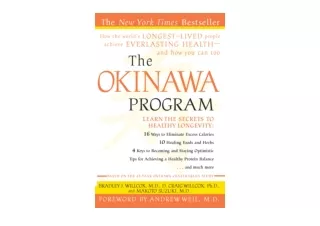 Download PDF The Okinawa Program  How the Worlds Longest Lived People Achieve Ev
