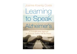Download PDF Learning To Speak Alzheimers A Groundbreaking Approach for Everyone