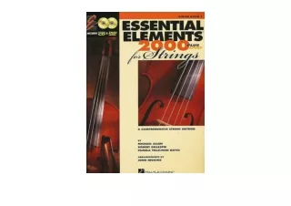 Kindle online PDF Essential Elements for Strings   Violin Book 1 with EEi BookOn