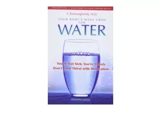 Ebook download Your Bodys Many Cries for Water for ipad