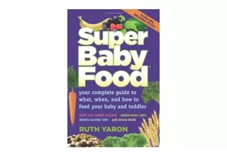 PDF read online Super Baby Food unlimited