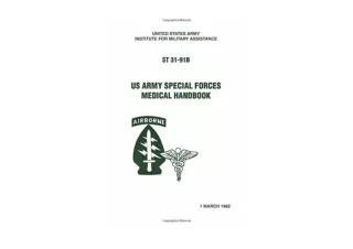 Kindle online PDF US Army Special Forces Medical Handbook full