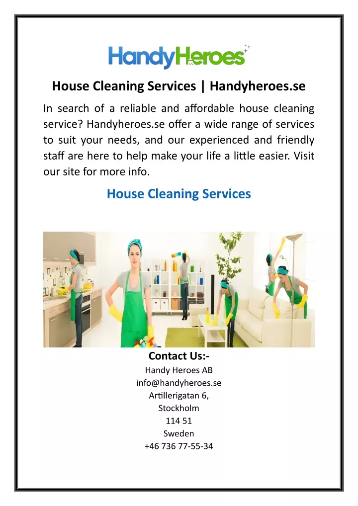 house cleaning services handyheroes se