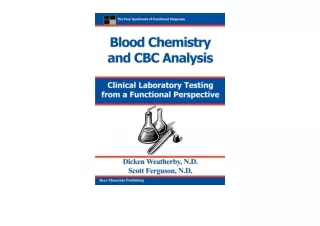 Download PDF Blood Chemistry and CBC Analysis Clinical Laboratory Testing from a