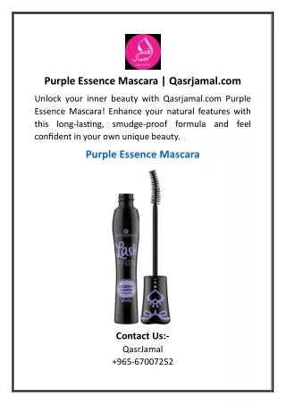 Purple Essence Mascara  Qasrjamal.com