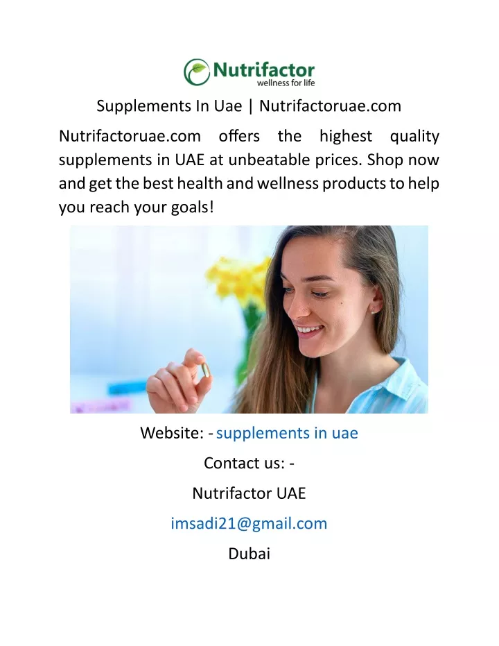 supplements in uae nutrifactoruae com