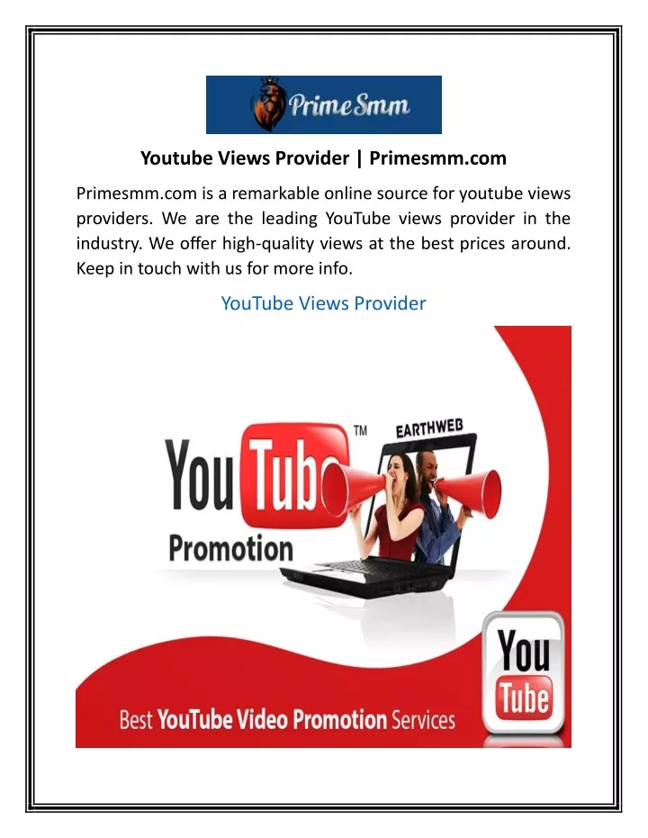 youtube views provider primesmm com