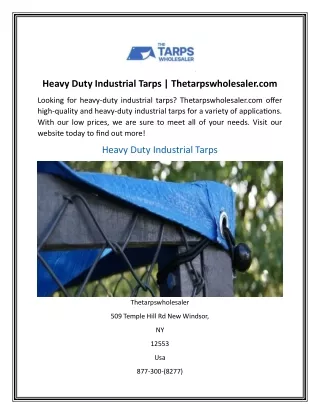 heavy duty industrial tarps thetarpswholesaler com