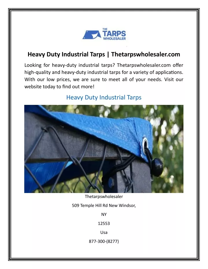 heavy duty industrial tarps thetarpswholesaler com