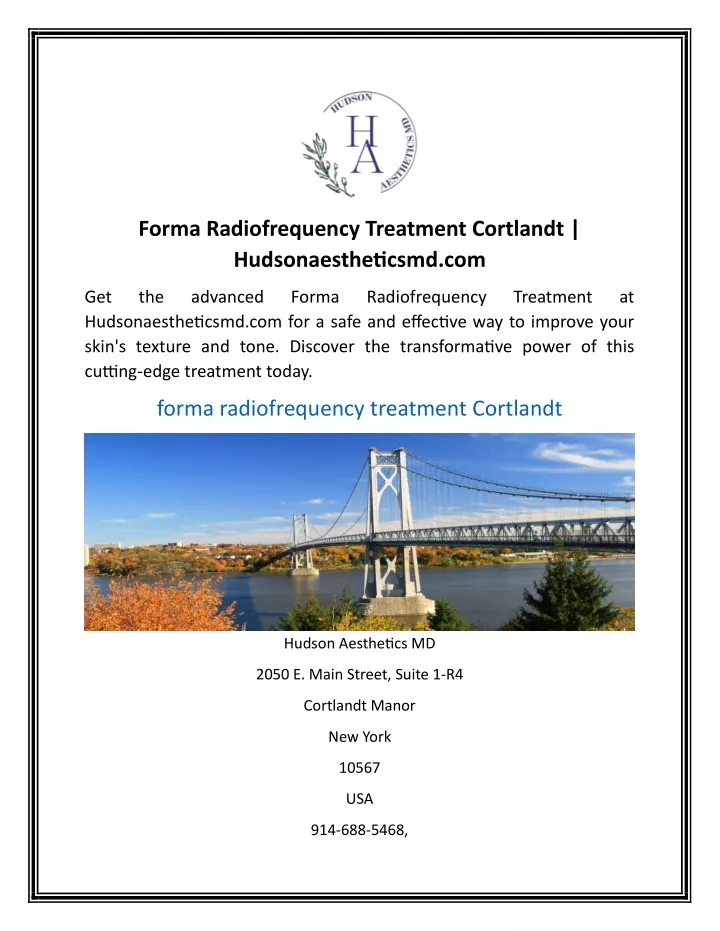 forma radiofrequency treatment cortlandt
