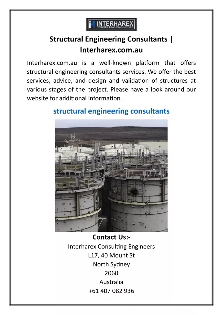 structural engineering consultants interharex