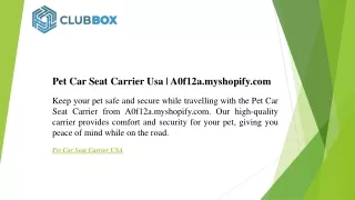 Pet Car Seat Carrier Usa  A0f12a.myshopify.com