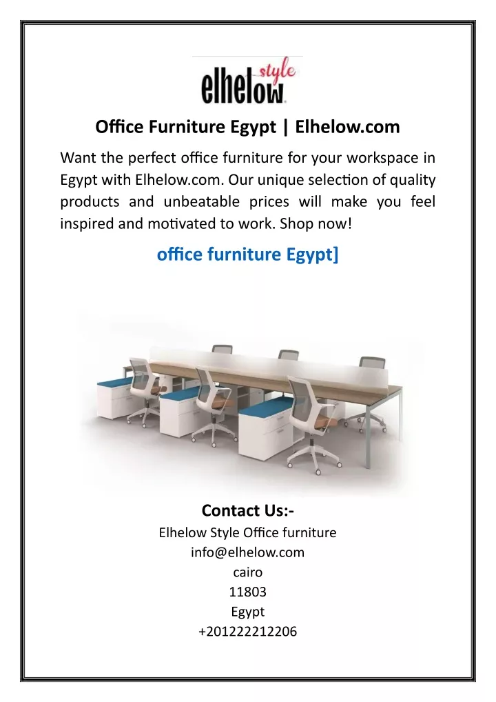 PPT Office Furniture Egypt PowerPoint Presentation, free download ID12541089