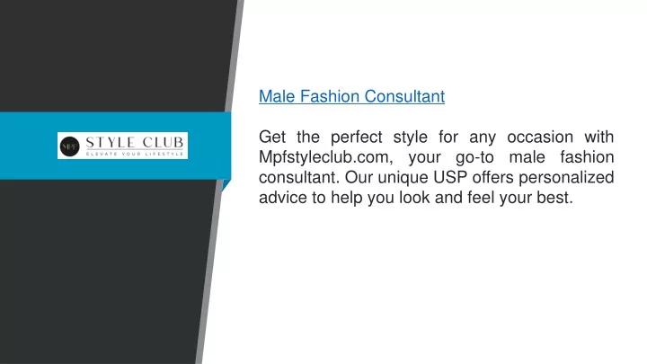 male fashion consultant get the perfect style