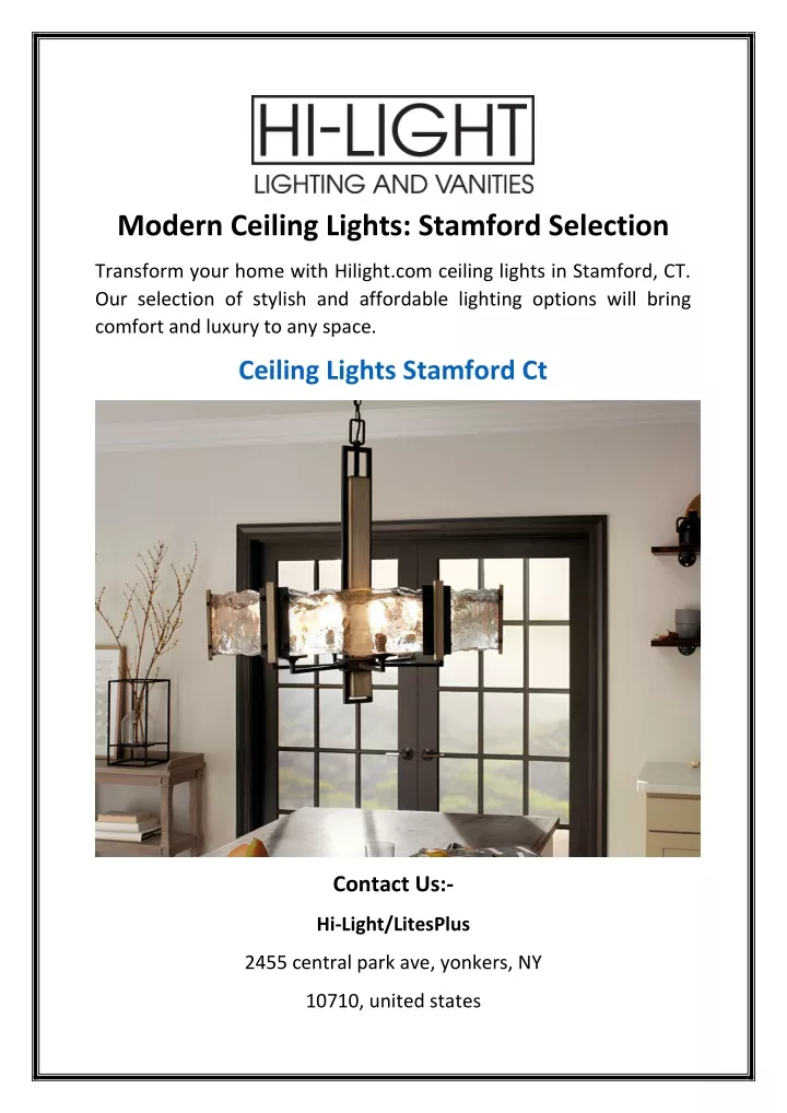 modern ceiling lights stamford selection