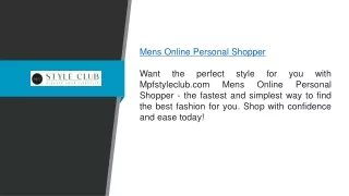 Mens Online Personal Shopper Mpfstyleclub.com