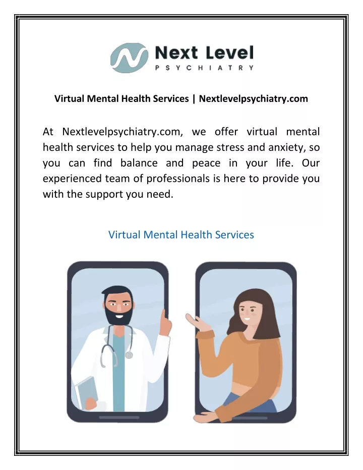 virtual mental health services