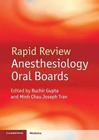 PDF/READ/DOWNLOAD Rapid Review Anesthesiology Oral Boards read