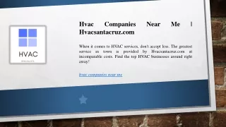 Hvac Companies Near Me  Hvacsantacruz.com