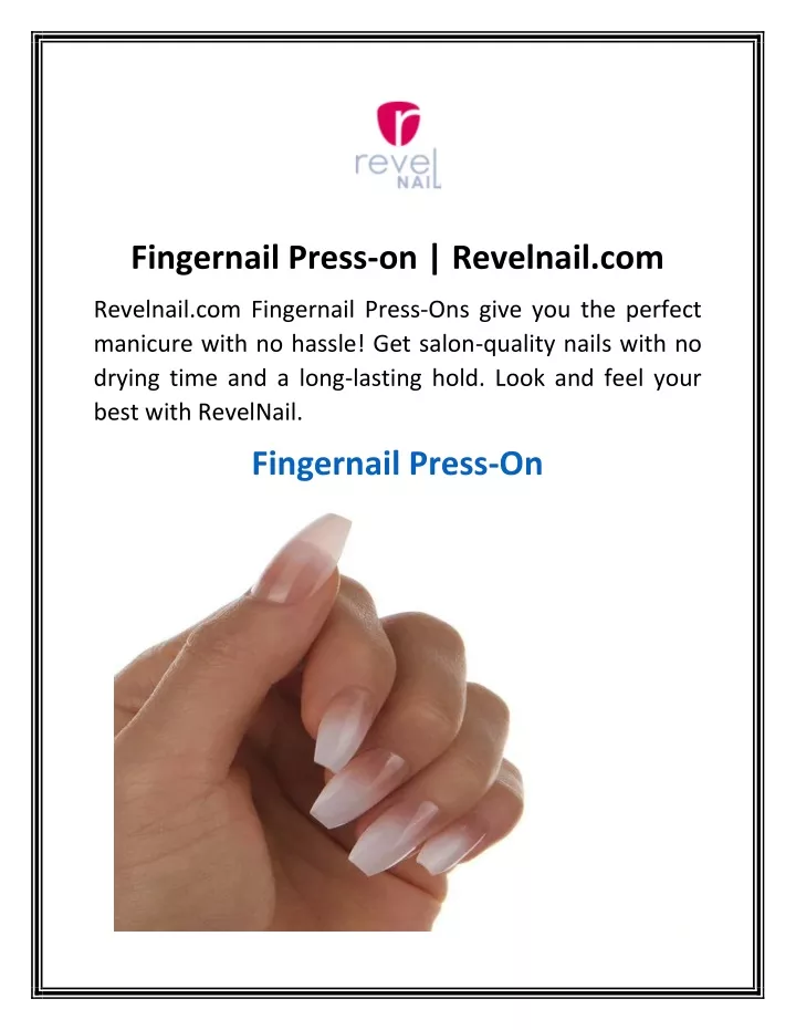 fingernail press on revelnail com