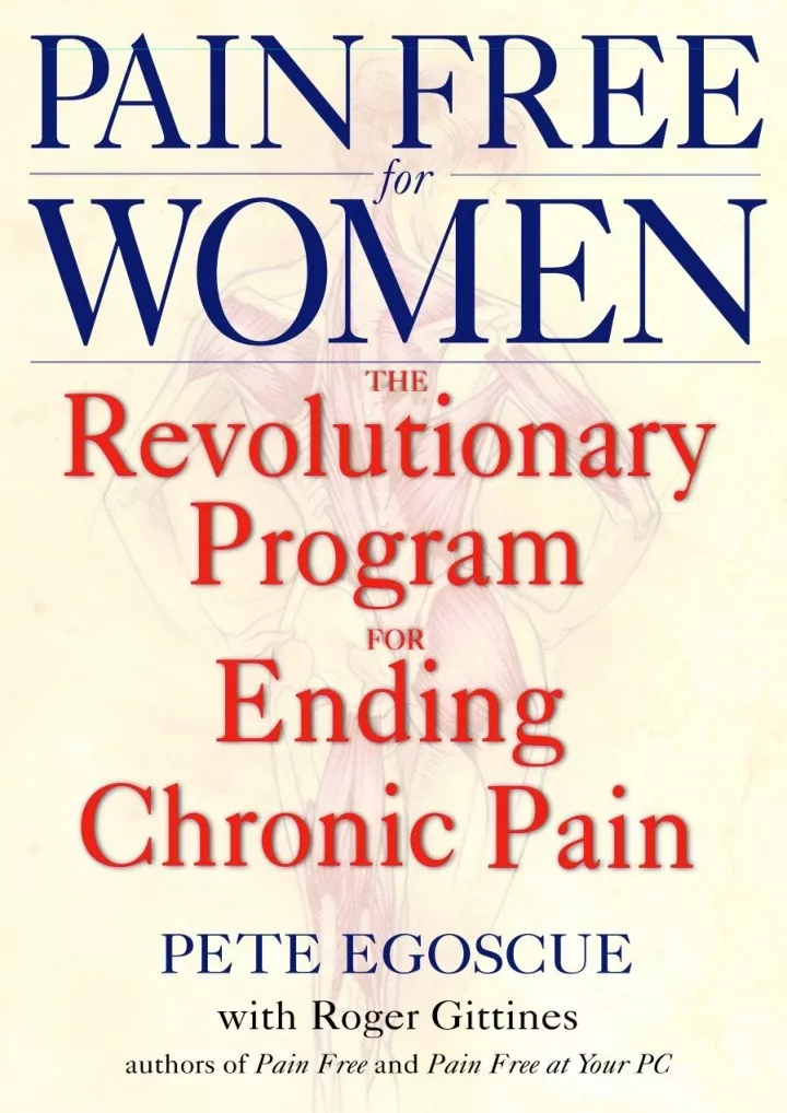 pain free for women the revolutionary program