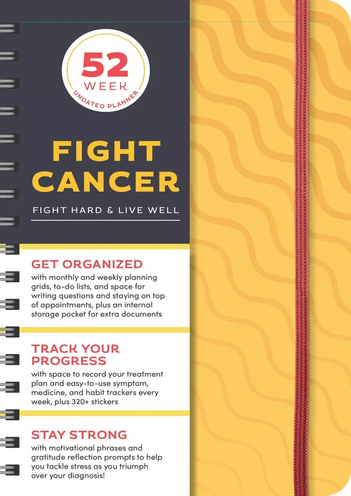 fight cancer undated planner a 52 week