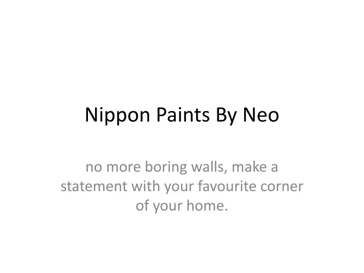 nippon paints by neo