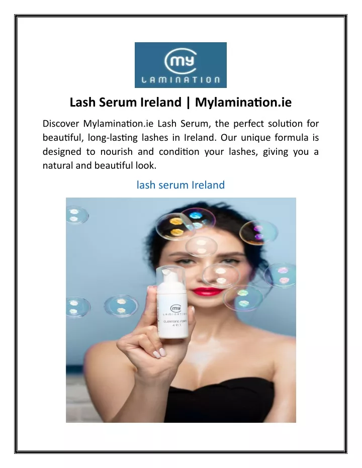 lash serum ireland mylamination ie