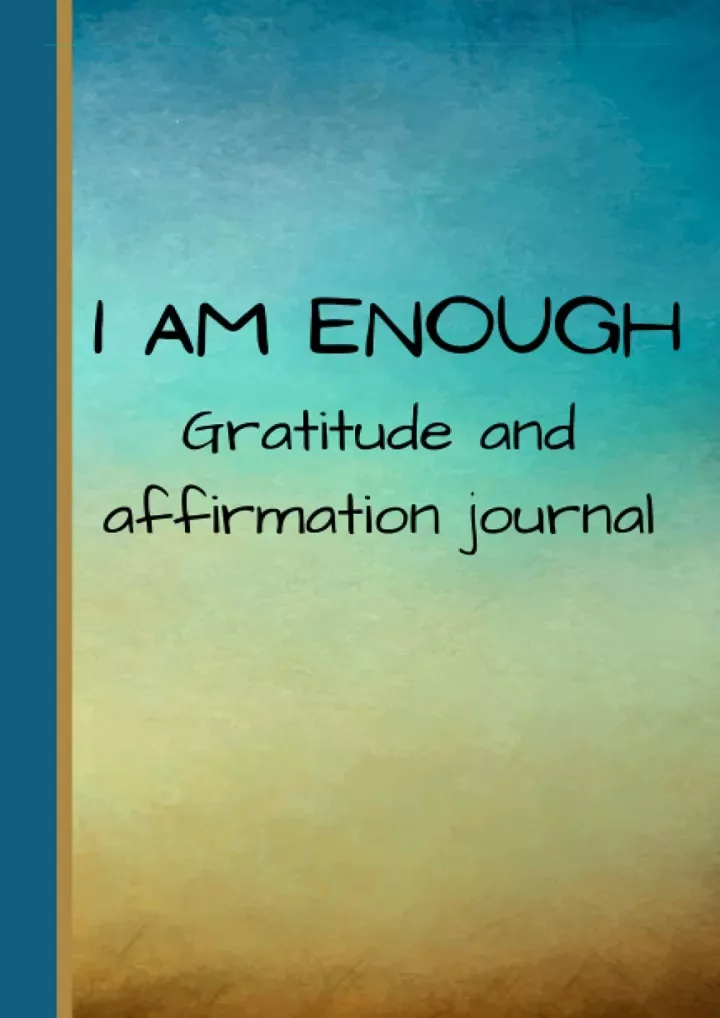 i am enough gratitude and affirmation journal
