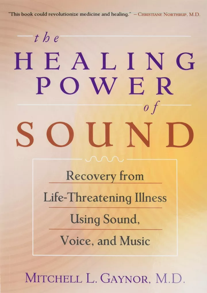 the healing power of sound recovery from life