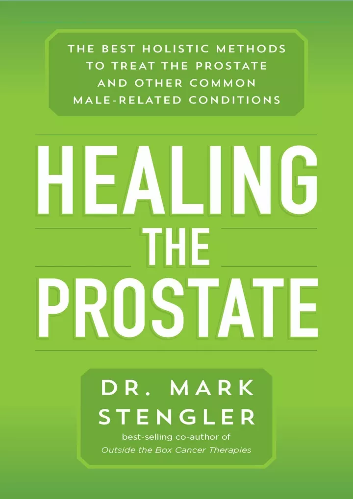 healing the prostate the best holistic methods