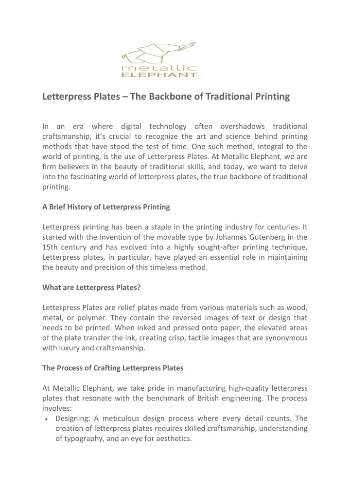 letterpress plates the backbone of traditional