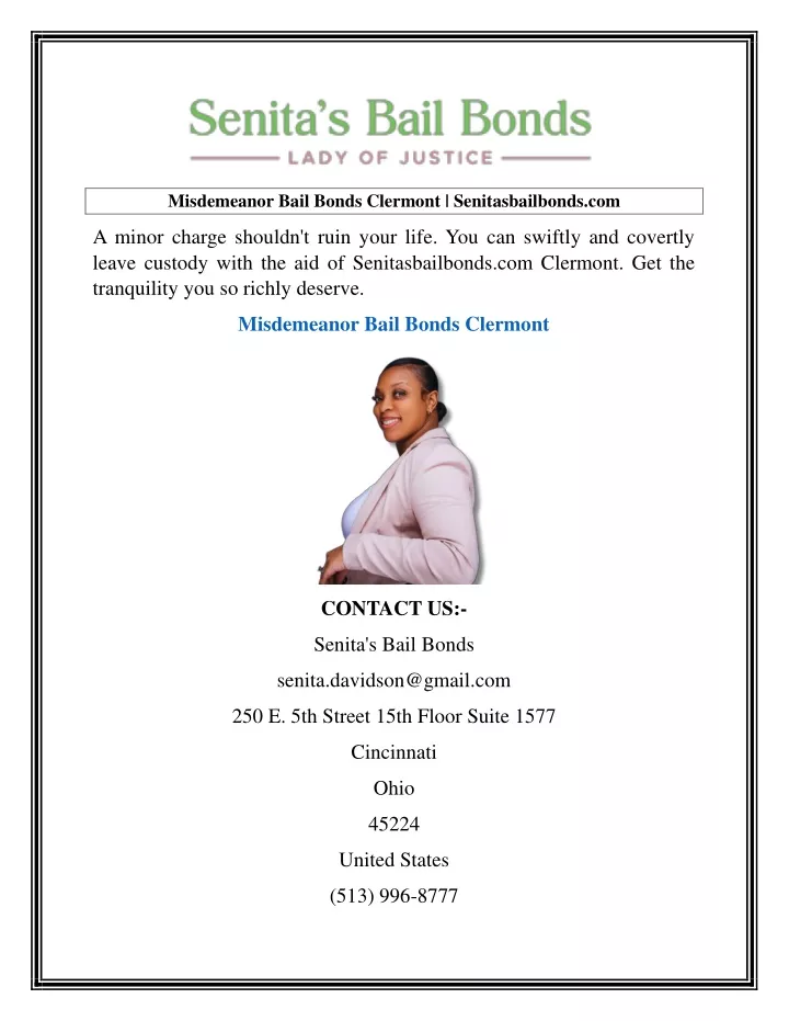 misdemeanor bail bonds clermont senitasbailbonds