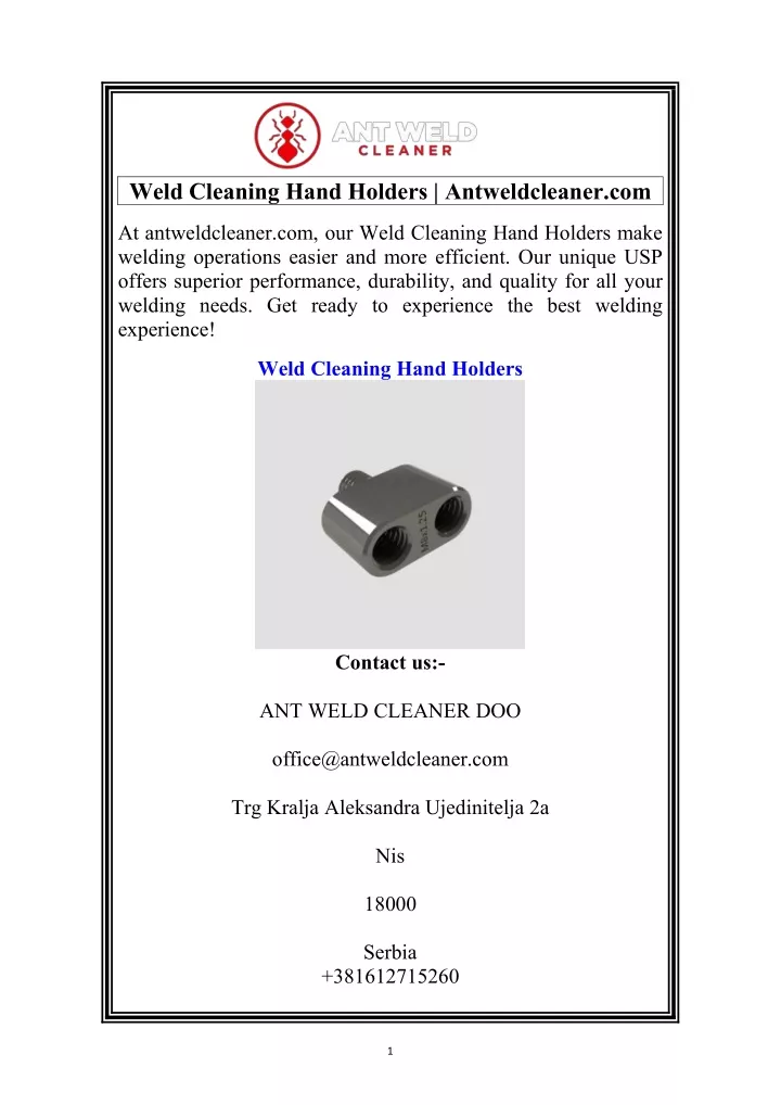weld cleaning hand holders antweldcleaner com