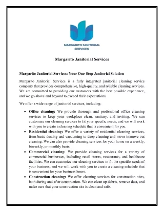 Margarito Janitorial Services