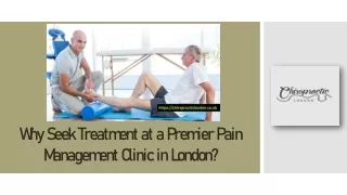 Why Sееk Trеatmеnt at a Prеmiеr Pain Managеmеnt Clinic in London?